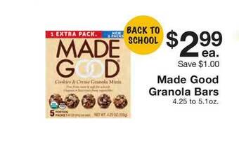 Fairway Store Market Made Good Granola Bars offer