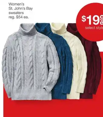 JC Penney Women's st. john's bay sweaters offer