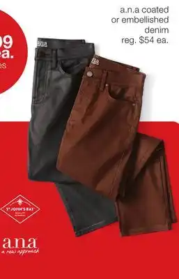 JC Penney A.n.a coated or embellished denim offer