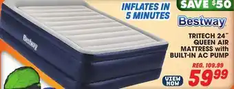 Big 5 Bestway tritech air mattress queen 24 with built-in ac pump offer