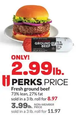 Hy-Vee Fresh ground beef offer
