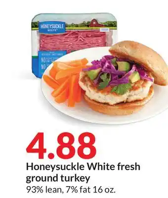 Hy-Vee Honeysuckle white fresh ground turkey offer