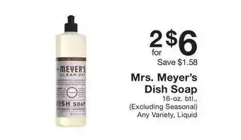 Fairway Store Market Mrs. Meyer's Dish Soap offer