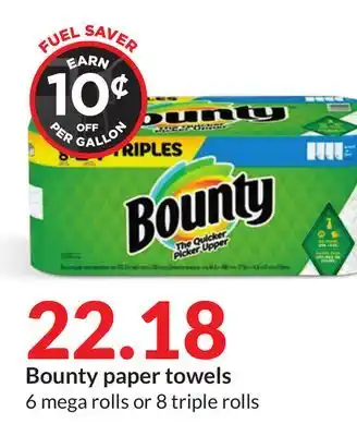 Hy-Vee Bounty paper towels offer