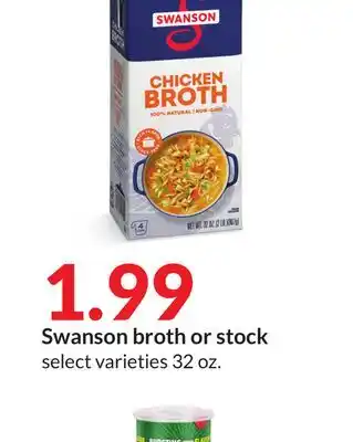 Hy-Vee Swanson broth or stock offer