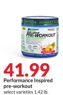 Hy-Vee Performance inspired pre-workout offer