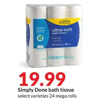 Hy-Vee Simply done bath tissue offer