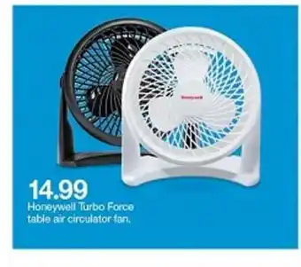 Target Honeywell Turbo Force Table Air Ciculator Fan offer