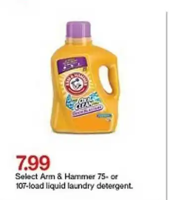 Target Arm & Hammer 75- Or 107-load Liquid Laundry Detergent offer