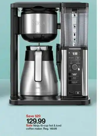 Target Ninja 10-cup Hot & Iced Coffee Maker offer