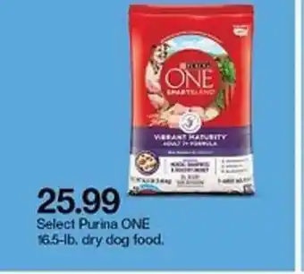 Target Purina One 16.5-lb. Dry Dog Food offer
