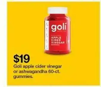 Target Goli Apple Cider Vinegar Or Ashwagandha 60-ct. Gummies offer