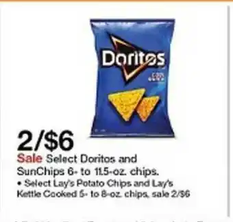 Target Doritos And Sunchips 6- To 11.5-oz. Chips offer