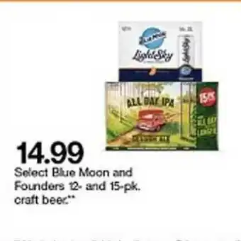 Target Blue Moon And Founders 12- An 15-pk. Craft Beer offer