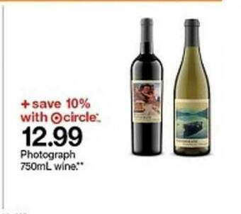 Target Photograph 750ml Wine offer