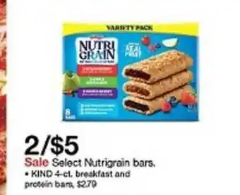 Target Nutrigrain Bars, Kind 4-ct. Breakfast And Protein Bars offer