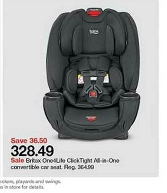 Target Britax One4life Clicktight All-in-one Convertible Car Seat offer