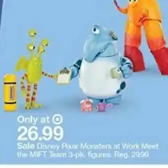 Target Disney Pixar Monsters At Work Meet The Mift Team 3-pk. Figure offer