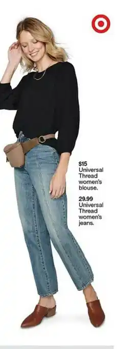 Target Universal Thread Women's Blouse, Unversal Thread Women's Jeans offer