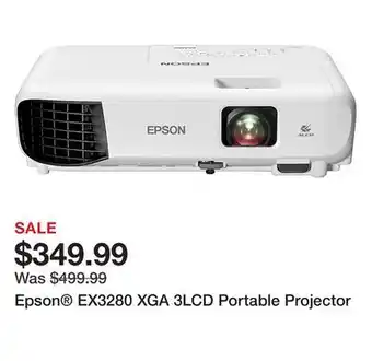 Office Depot Epson ex3280 xga 3lcd portable projector offer