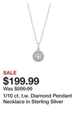 Belk 1/10 ct. t.w. diamond pendant necklace in sterling silver offer