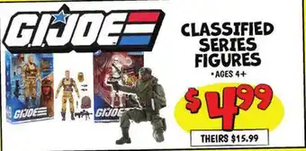 Ollie's G.i.joe classified series figures offer