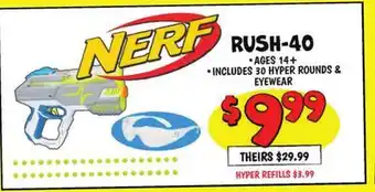 Ollie's Nerf rush-40 offer