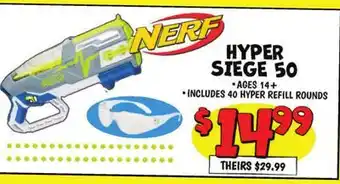 Ollie's Nerf hyper siege 50 offer