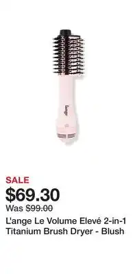 Ulta Beauty L'ange le volume elevé 2-in-1 titanium brush dryer - blush offer