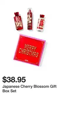 Bath & Body Works Japanese cherry blossom gift box set offer