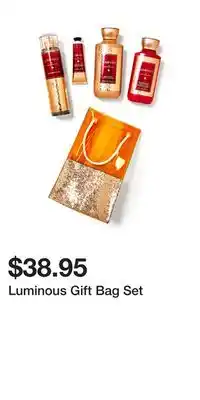 Bath & Body Works Luminous gift bag set offer