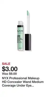 Ulta Beauty Nyx professional makeup hd concealer wand medium coverage under eye concealer offer