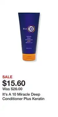 Ulta Beauty It's a 10 miracle deep conditioner plus keratin offer
