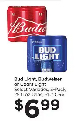 Food 4 Less Bud light, budweiser or coors light offer