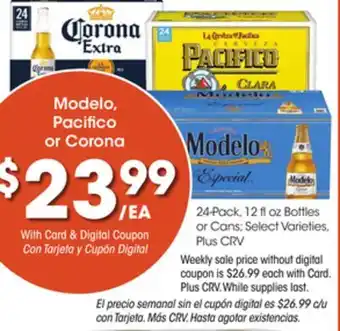 Ralphs Modelo, pacifico or corona offer