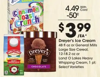 Ralphs Dreyer's ice cream offer