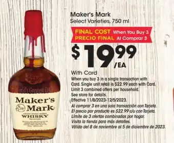 Ralphs Maker's mark offer