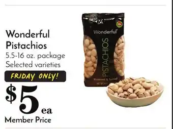 Pavilions Wonderful pistachios offer