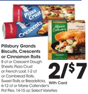 Ralphs Pillsbury grands biscuits, crescents or cinnamon rolls offer