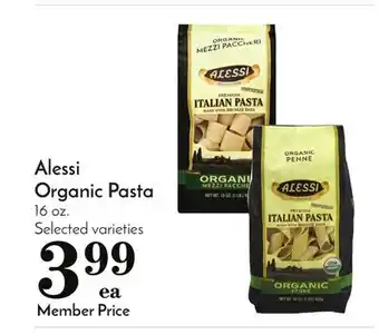 Pavilions Alessi organic pasta offer
