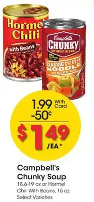 Ralphs Campbell's chunky soup offer