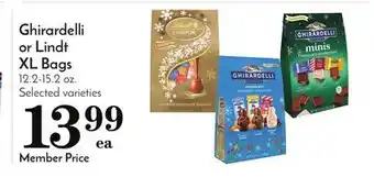 Pavilions Ghirardelli or lindt xl bags offer