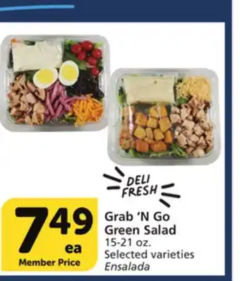 Albertsons Grab'n go green salad offer