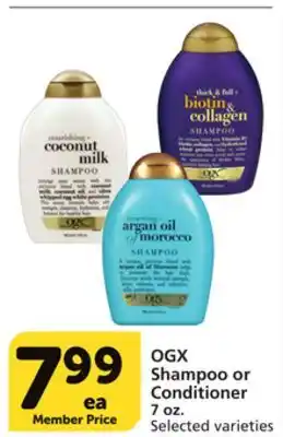 Albertsons Ogx shampoo or conditioner offer