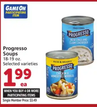 Albertsons Progresso soups offer
