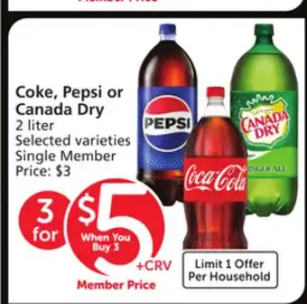 Albertsons Coke, pepsi or canada dry offer