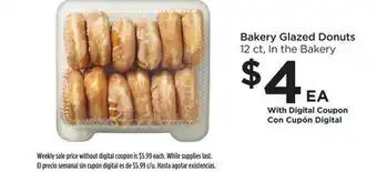 Food 4 Less Bakery glazed donuts offer