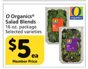 Albertsons O organics salad blends offer