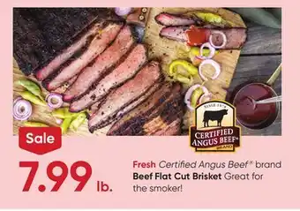 Stater Bros Fresh certified angus beef brand beef flat cut brisket offer