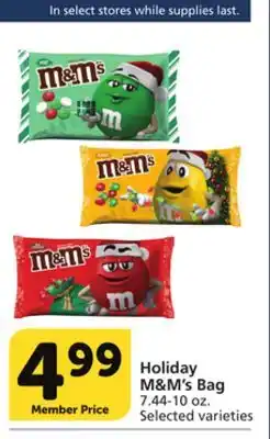 Vons Holiday m&m's bag offer